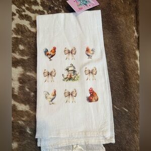 New Rustic Rooster Kitchen Towel